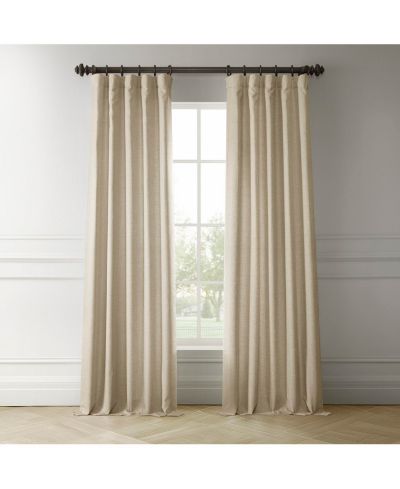 Half Price Drapes Italian Faux Linen Room Darkening Curtain