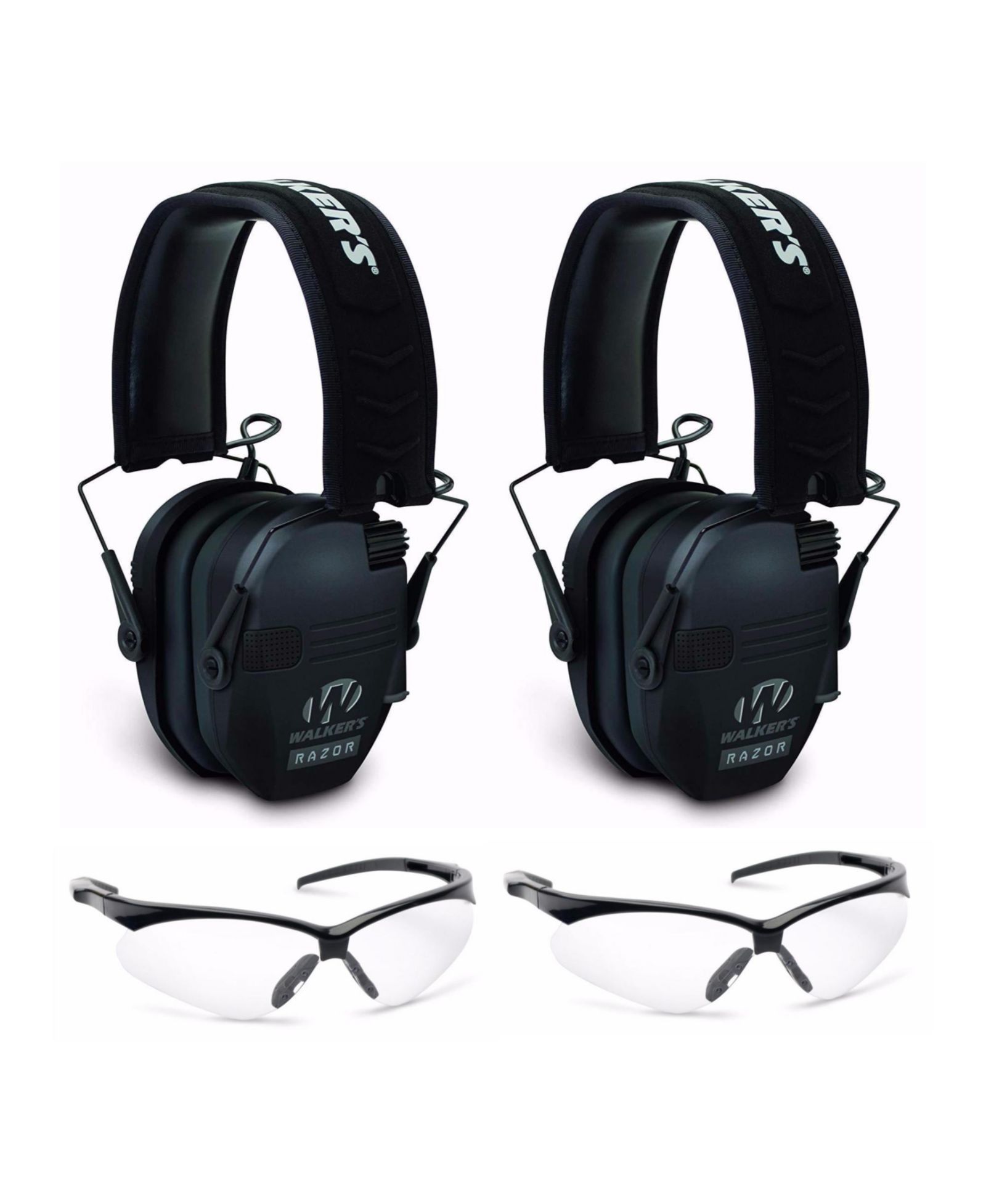 Комплект Walker's Razor Slim Electronic Shooting Range Earmuffs and Glasses (2-Pack)