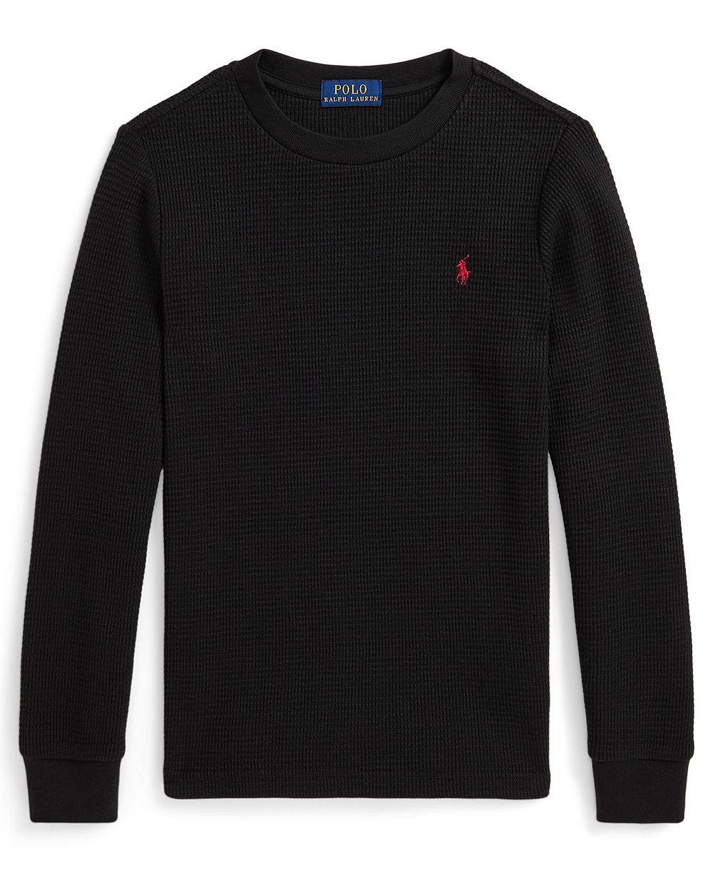 Polo Ralph Lauren Boys' 2T-7 Waffle-Knit Cotton Long-Sleeve T-Shirt