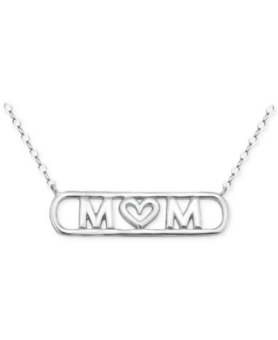 Подвеска Giani Bernini MOM Heart из стерлингового серебра с позолотой 18k, 16" + 2" extender