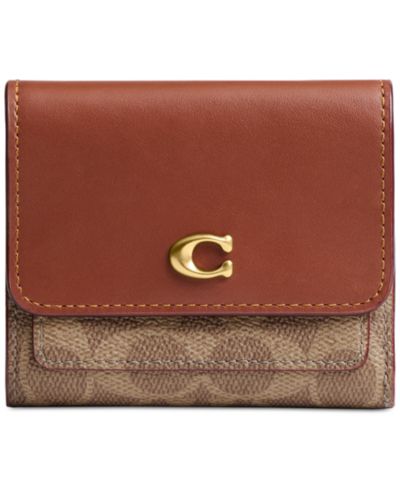 Кошелек COACH Mila Small Signature Canvas Flap