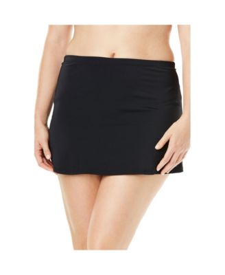 Swimsuits for All Women's Side Slit Swim Skirt With Built-In Brief