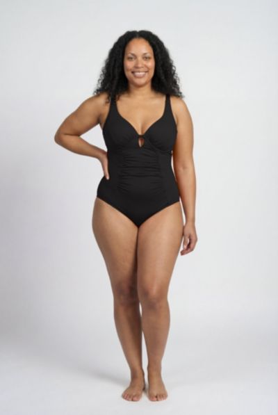 Женский слитный купальник Swimsuits for All Shirred Underwire One Piece