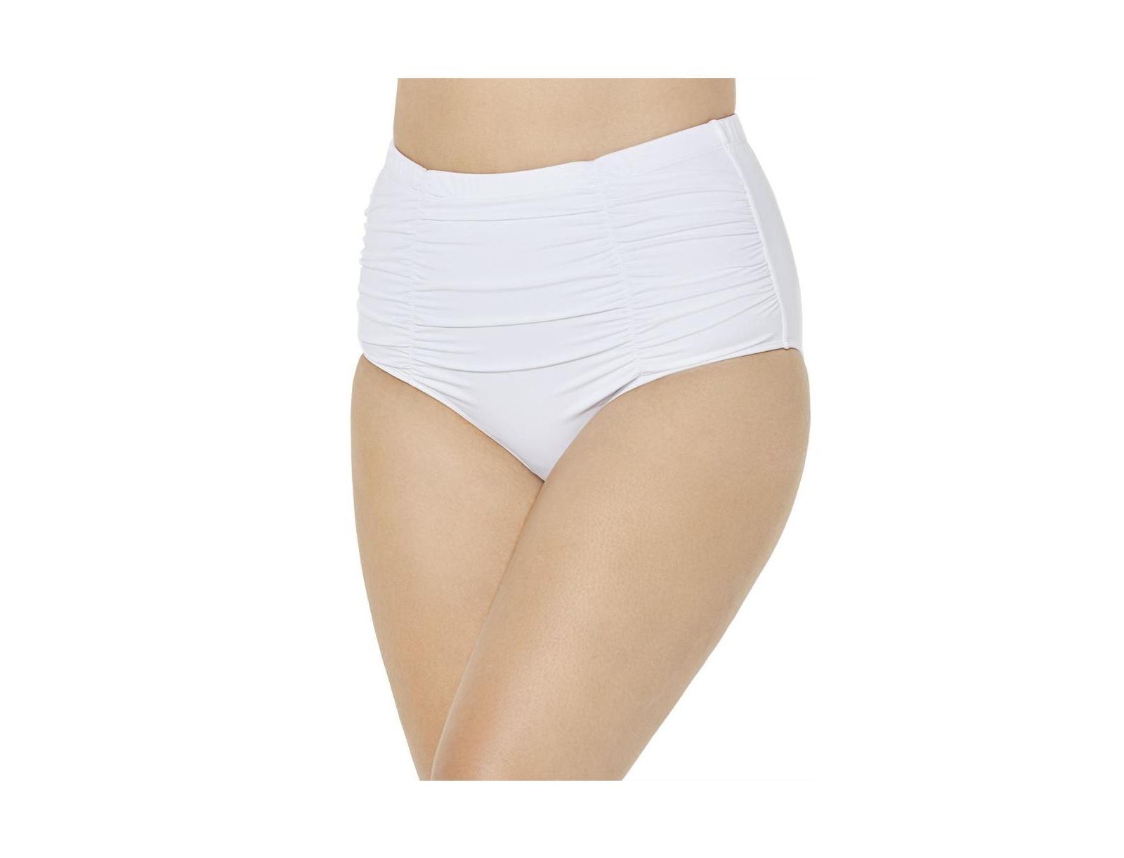 Swimsuits for All Women's Shirred High Waist Tummy Control Swim Brief