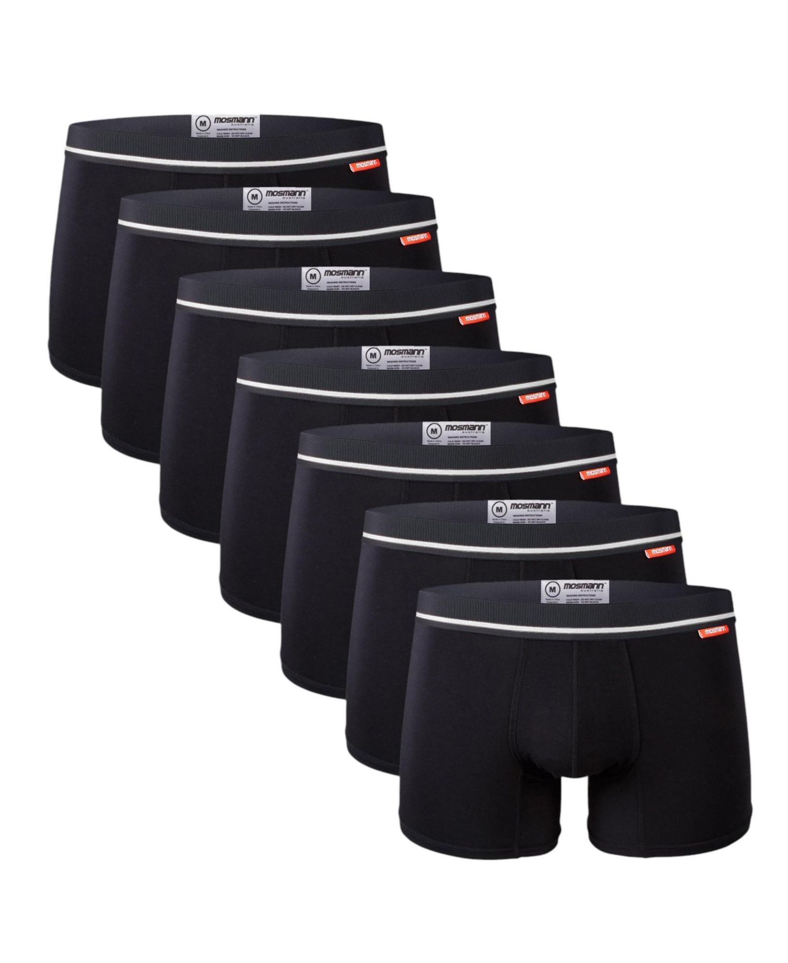 7-Pack Bamboo Trunks - Raven