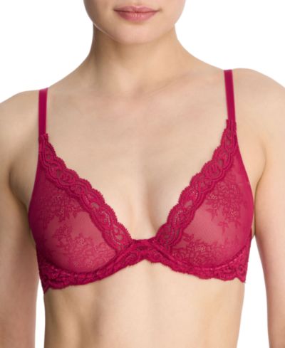 Natori Женский кружевной бюстгальтер Natori Feathers Lace Contour Underwire Plunge 730023
