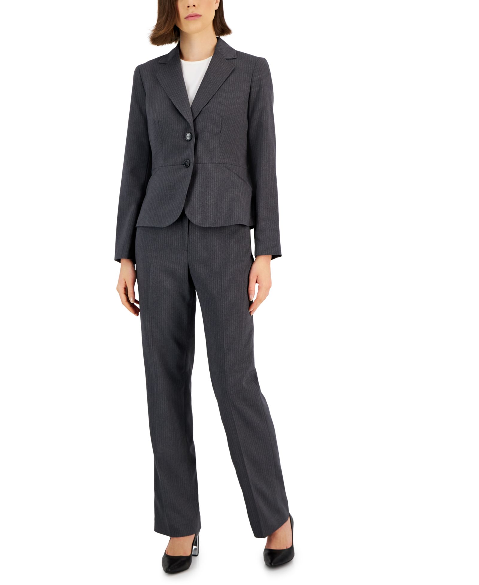 Le Suit, Женский костюм из двух предметов в полоску, Regular & Petite