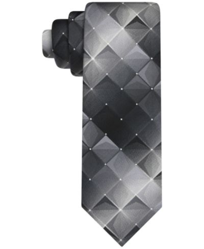 Van Heusen Men's Shadow Grid-Pattern Tie