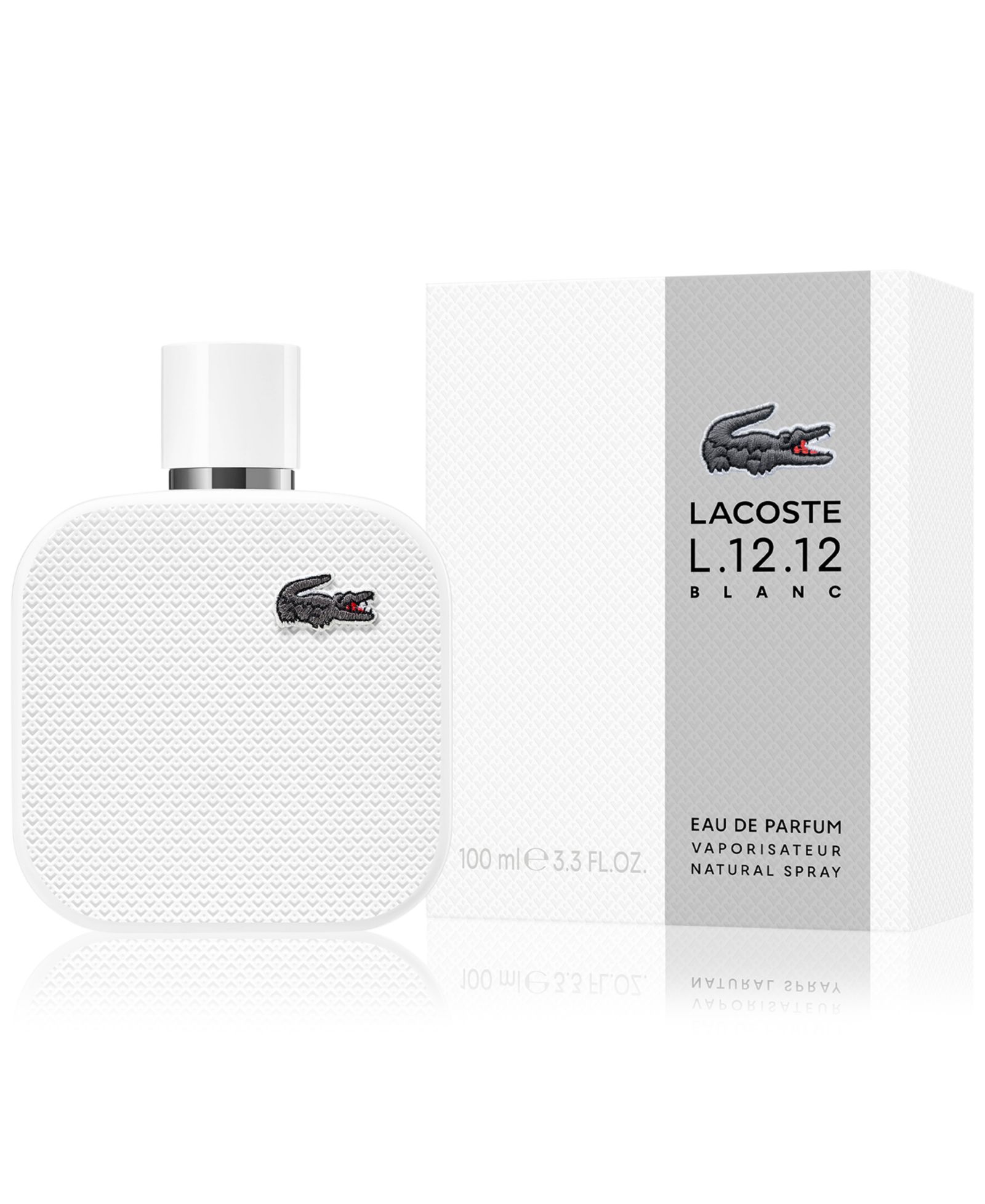 Lacoste Мужской L.12.12 Blanc Eau de Parfum Спрей, 3.3 oz.