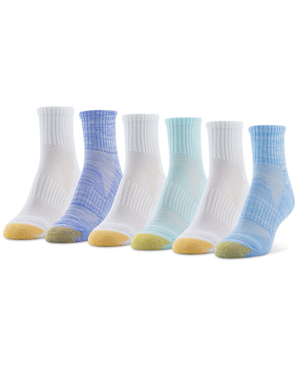 Gold Toe Women's 6-Pk. Sport Half-Cushion Quarter Socks 5825S5