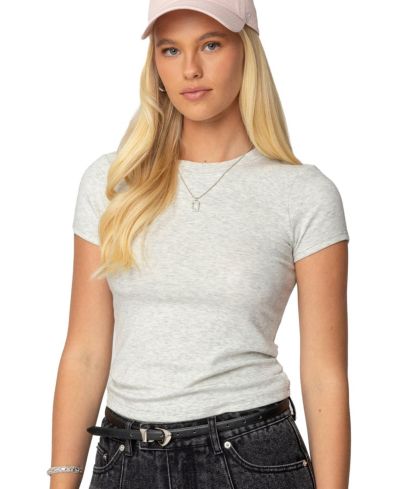 Женская футболка Edikted Women's Daphney Ribbed