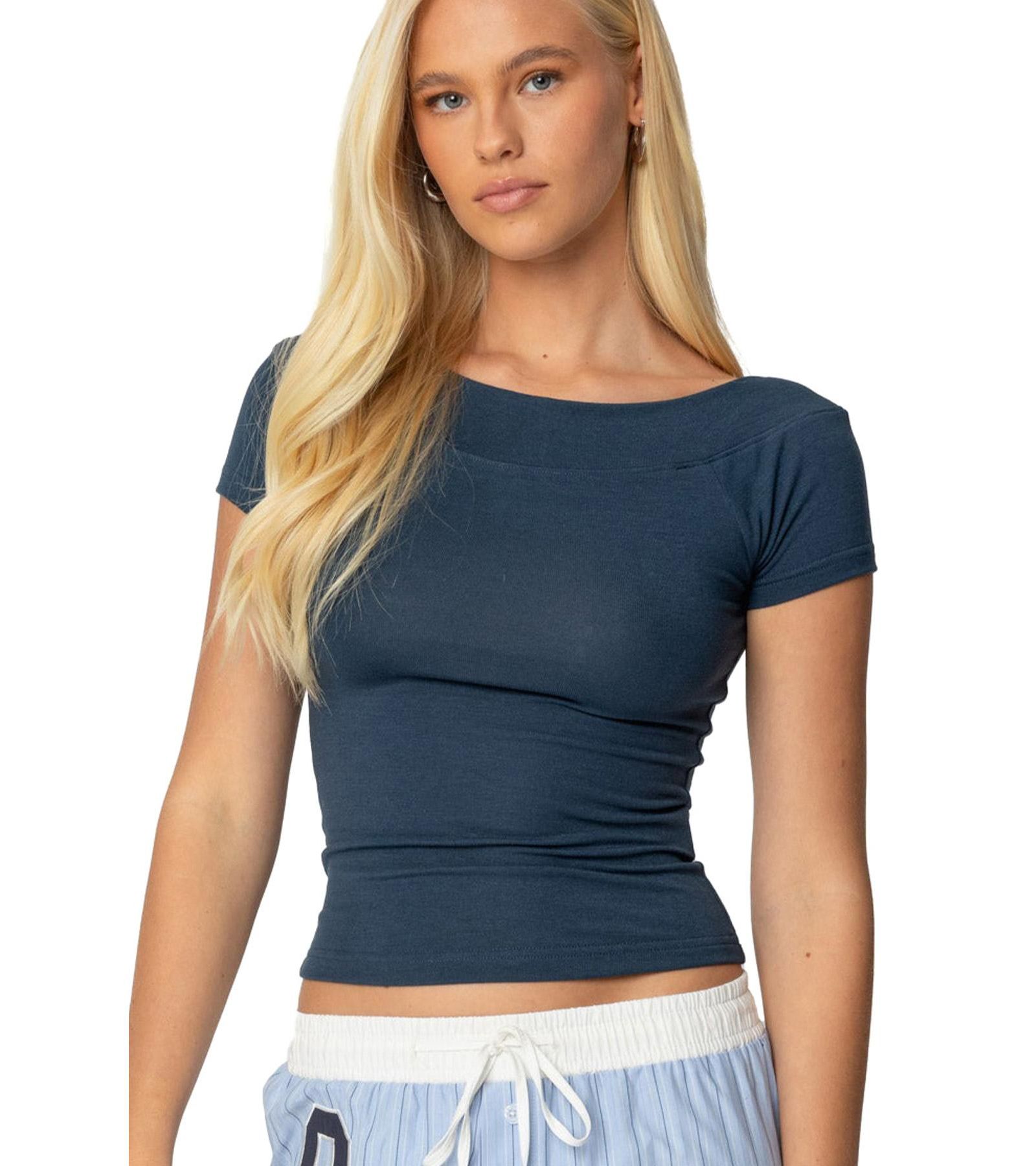 Edikted Women's Becca Boat Neck Top