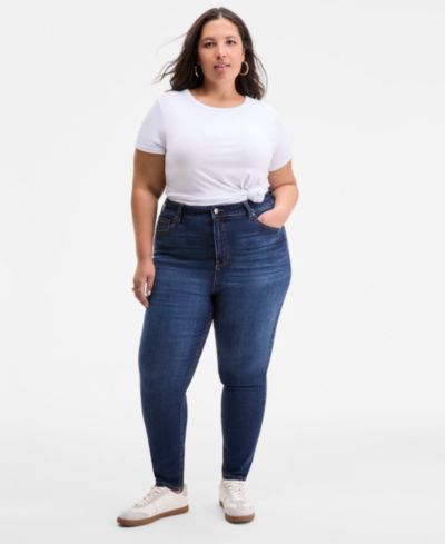 On 34th Trendy Plus Size High-Rise Skinny Ankle Jeans, Exclusively at Macy's