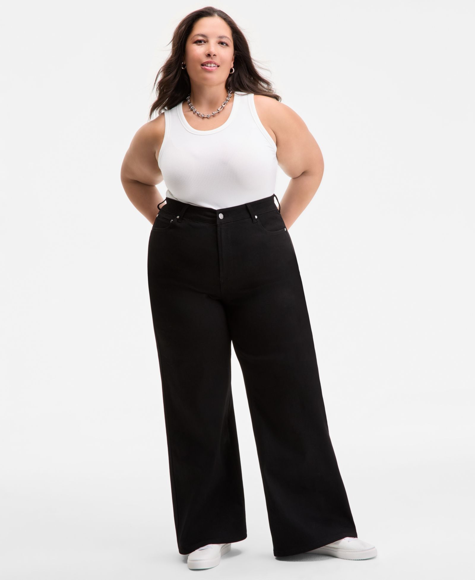 Джинсы On 34th Trendy Plus Size High-Rise Wide-Leg
