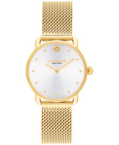 Женские часы COACH Elliot из золотистой нержавеющей стали, 28mm