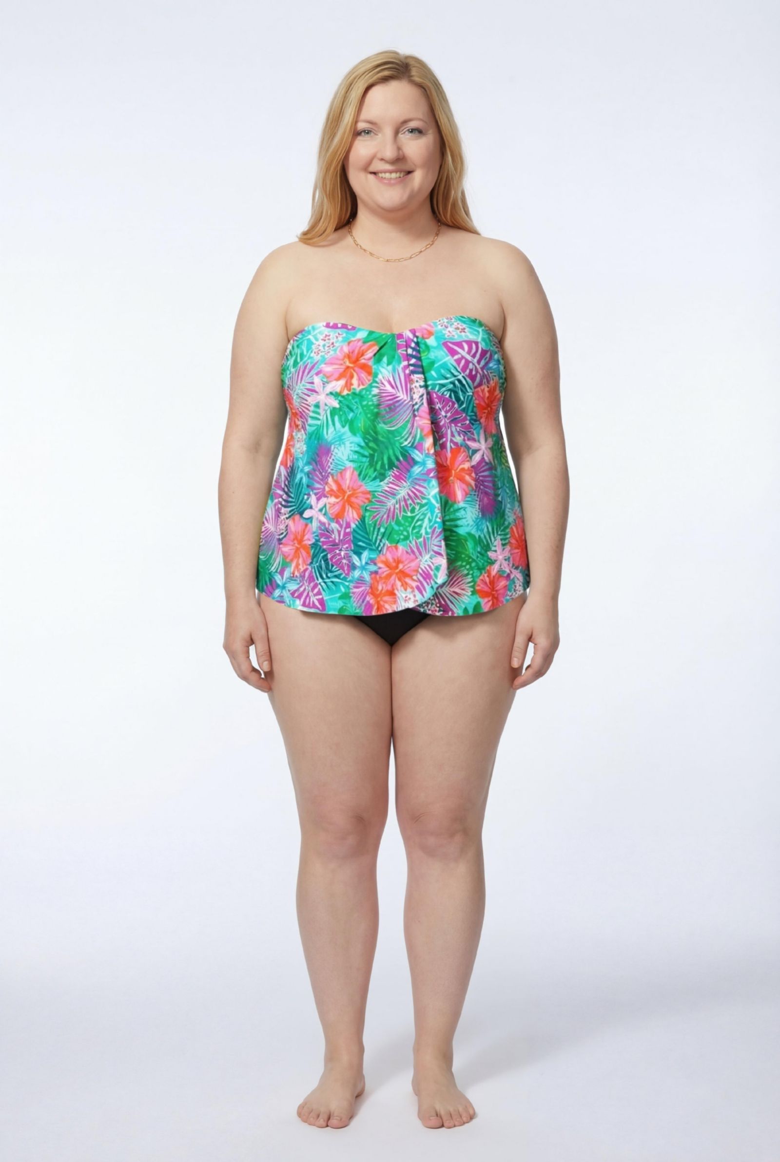 Женский топ танкини Swimsuits for All Flyaway Bandeau
