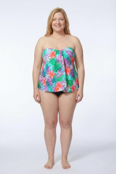Женский топ танкини Swimsuits for All Flyaway Bandeau