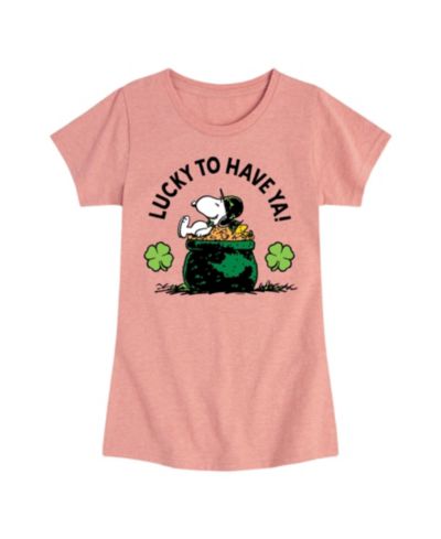 Детская футболка Peanuts Snoopy Lucky To Have Ya St Patrick's Day с коротким рукавом