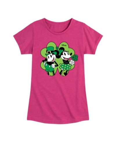 Детская футболка Disney Minnie Mickey St Patrick's Day Graphic Short Sleeve