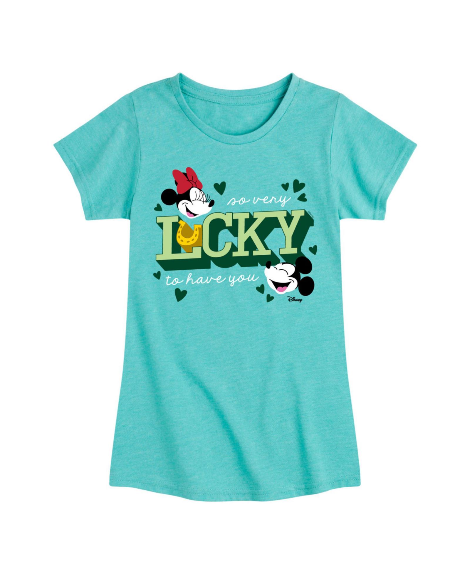 Disney Детская футболка с принтом Minnie Mickey на День Святого Патрика