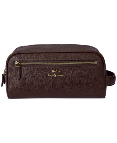 Polo Ralph Lauren Мужской дорожный чехол из кожи Pebbled Leather