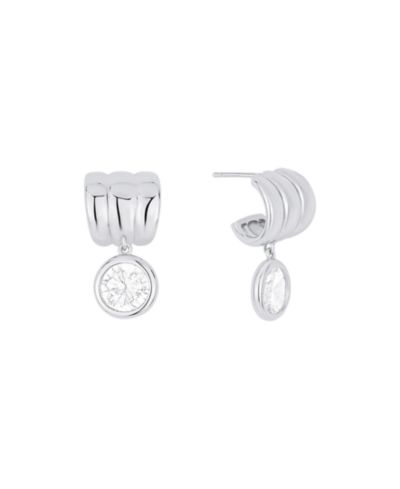Серьги And Now This Cubic Zirconia Drop Post Hoop