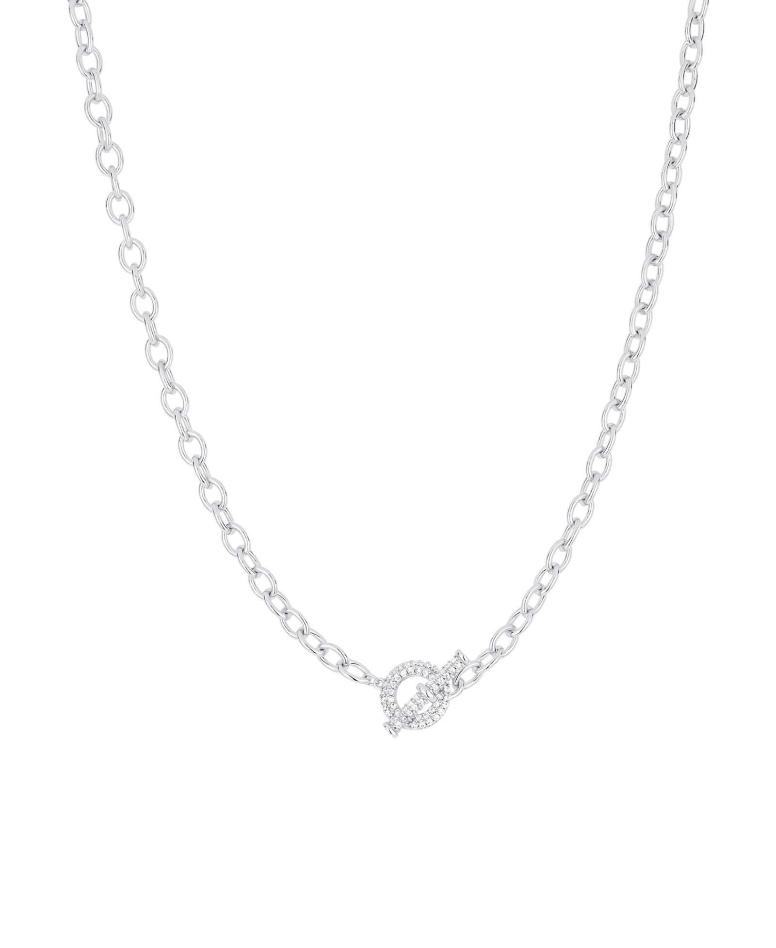 And Now This Cubic Zirconia Toggle Necklace