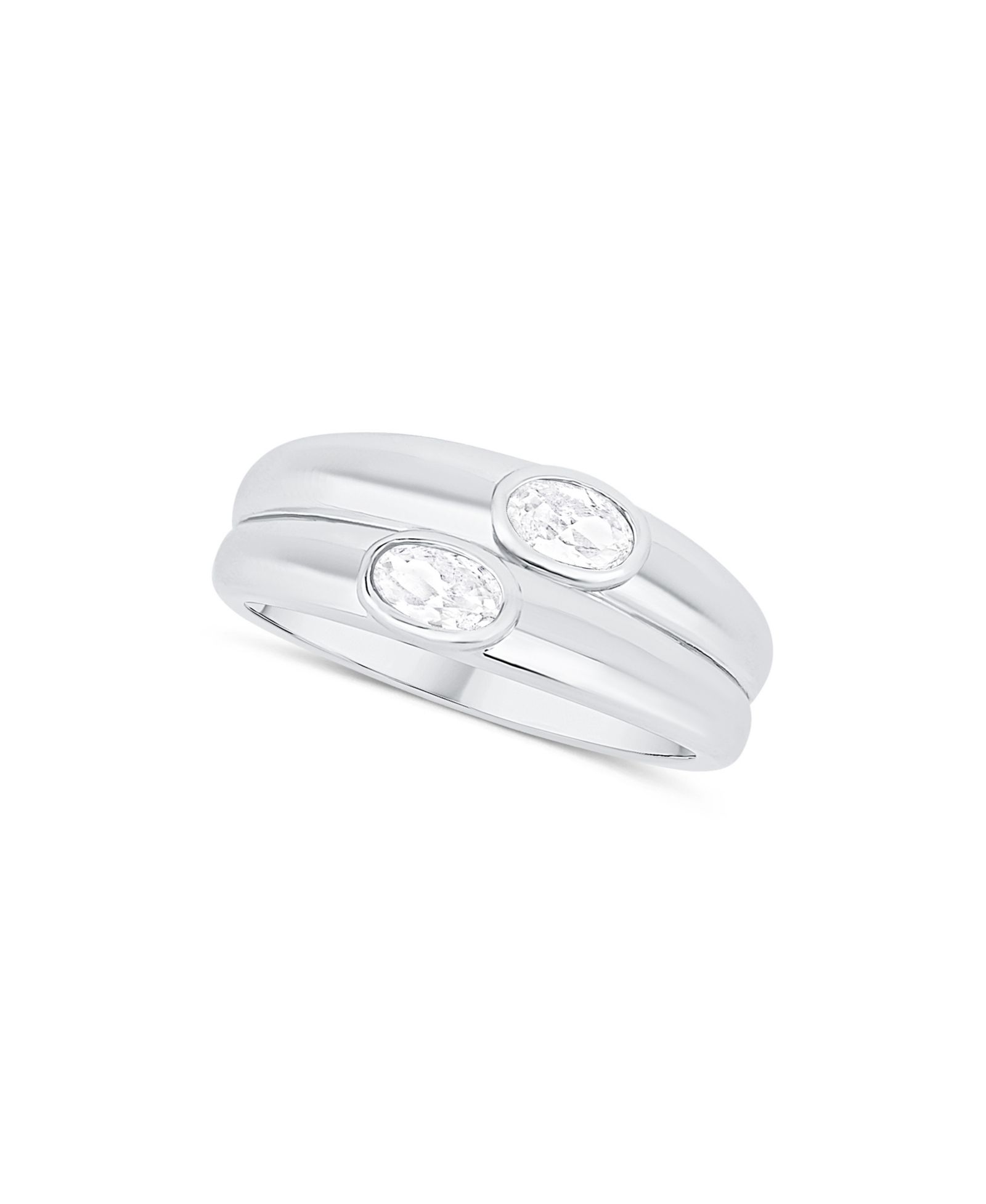 And Now This Cubic Zirconia Double Stone Ring