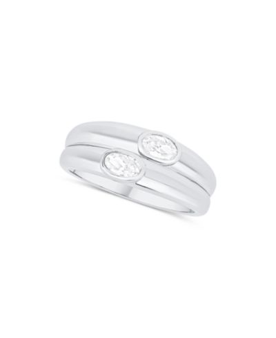 And Now This Cubic Zirconia Double Stone Ring