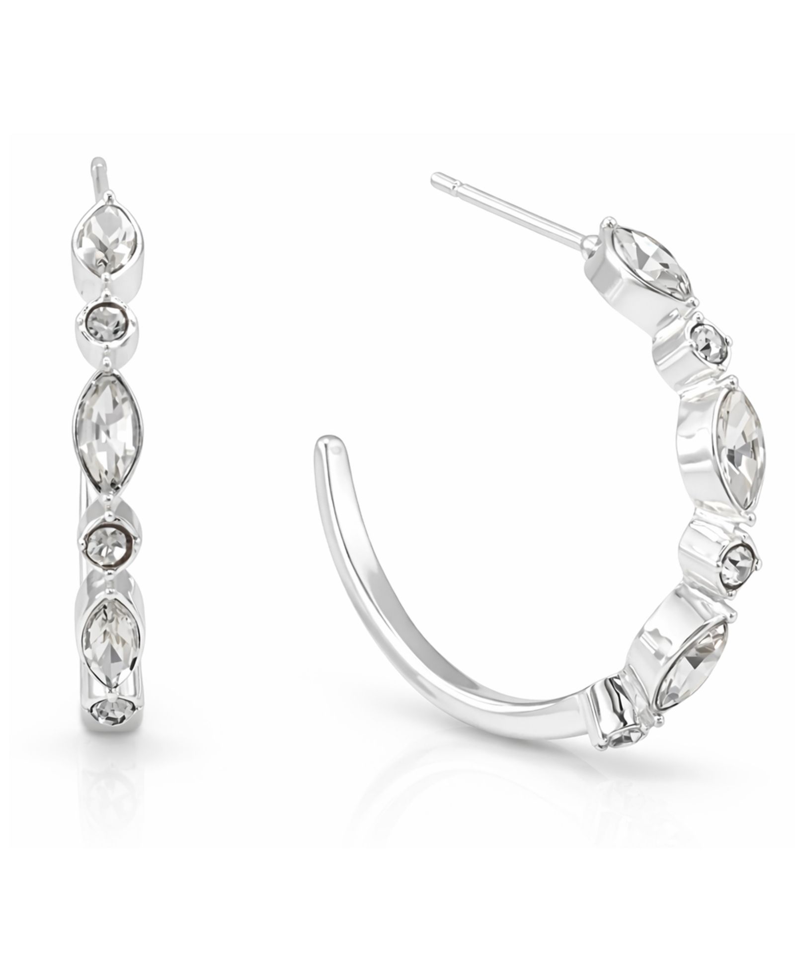 And Now This Crystal C Hoop Earrings, серьги-кольца