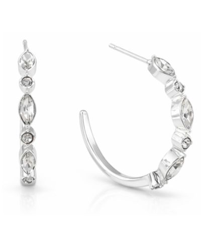 And Now This Crystal C Hoop Earrings, серьги-кольца