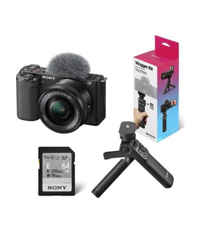 Беззеркальная камера Sony ZV-E10 с объективом E PZ 16-50mm и набором аксессуаров, 64GB