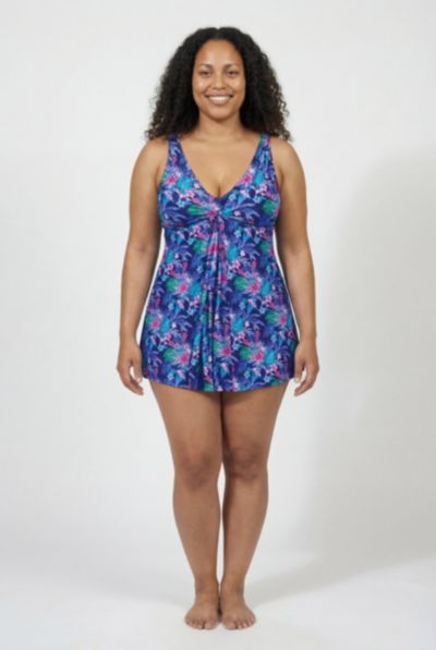 Blue multi tropical