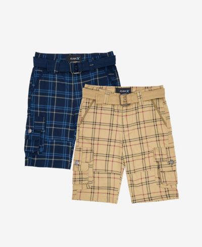 Navy plaid/khaki plaid