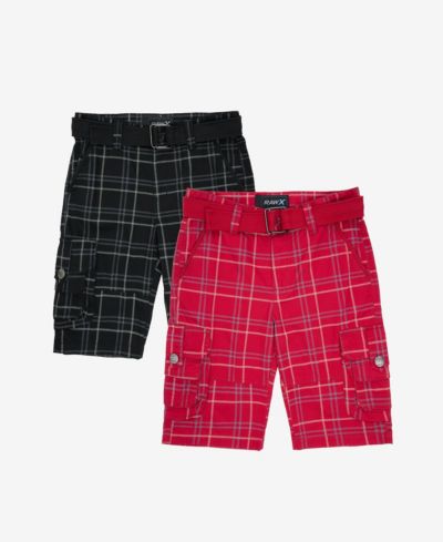 Black plaid/red plaid