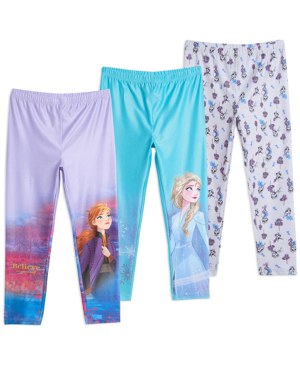 Frozen женские леггинсы 3 шт. для малышей (2T-5T)