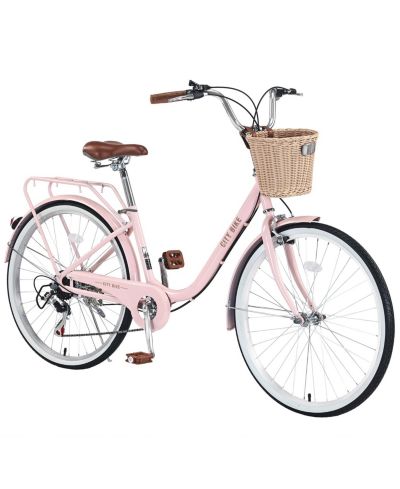 Городской велосипед Streamdale 7 Speed с корзиной, стальная рама, 26 Inch