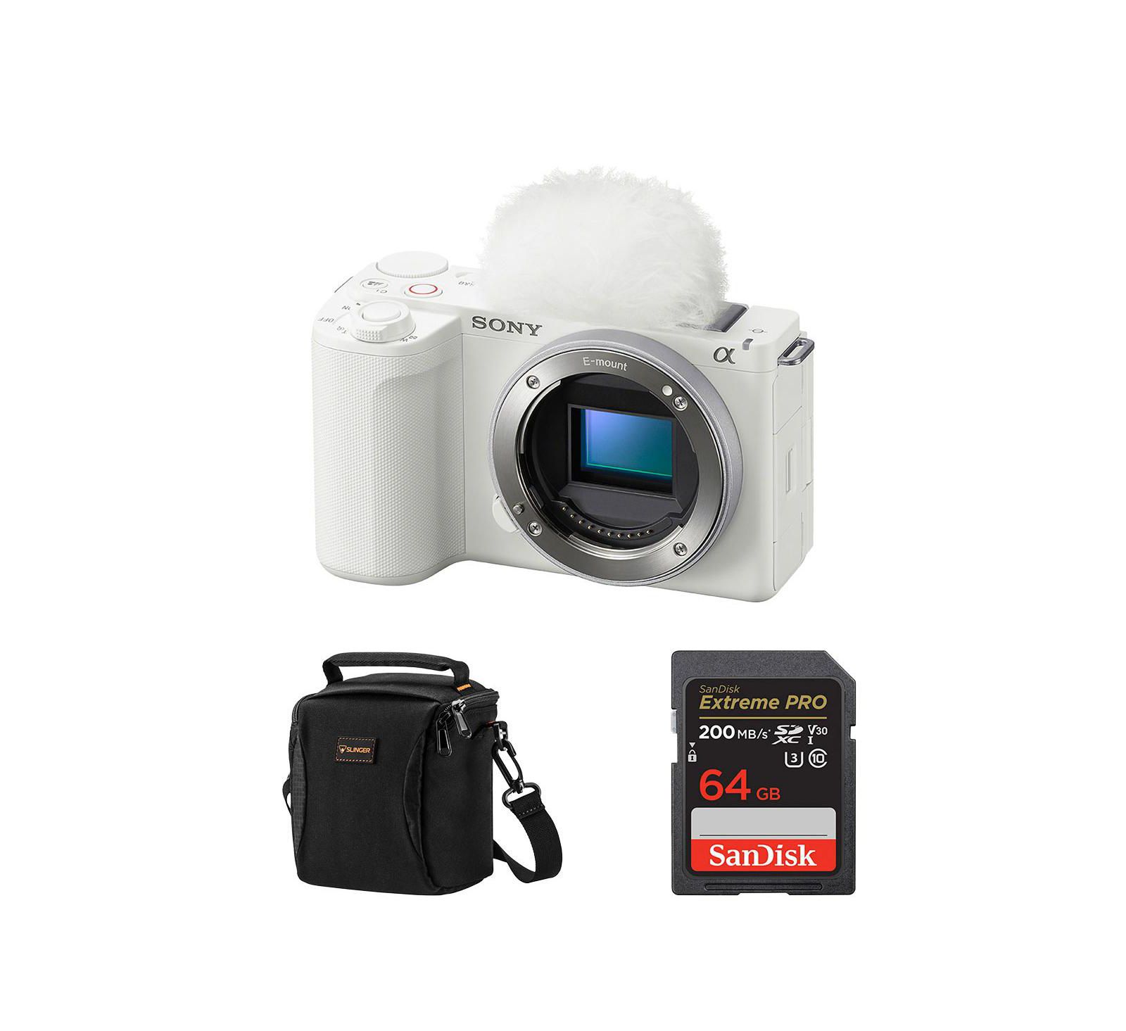 Sony Alpha ZV-E10 II Mirrorless Camera, White with Included Value