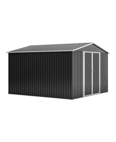 Streamdale Furniture 10x10 FT Outdoor Metal Storage Shed with Lockable Doors and Frame