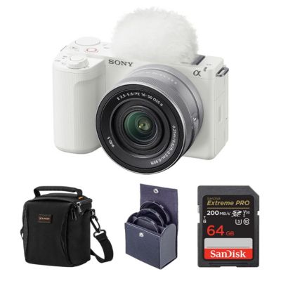Sony ZV-E10 II w/E PZ 16-50mm f/3.5-5.6 OSS II Lens,White w/Included Value