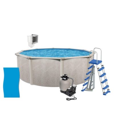 Aquarian Phoenix Наземный бассейн 21 Ft x 52 In с насосом, лестницей и аксессуарами