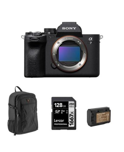 Зеркальная беззеркальная камера Sony Alpha a7 IV Full Frame 4K Black с рюкзаком и аккумулятором
