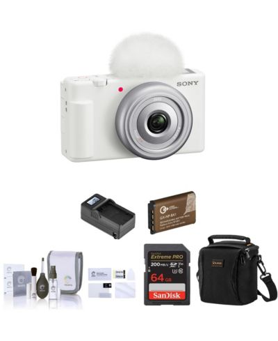Sony ZV-1F Vlogging Camera, White комплект с 64GB SD Card и аксессуарами