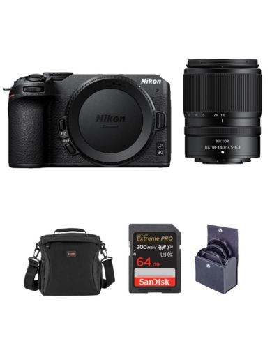Зеркальная беззеркальная камера Nikon Z 30 DX-Format с объективом Nikon NIKKOR Z DX 18-140mm f/3.5-6.3 VR и комплектом аксессуаров