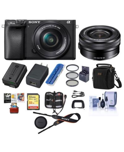 Sony Alpha a6400 with 16-50mm Lens 24.2MP UHD 4K Mirrorless Digital Camera Bundle