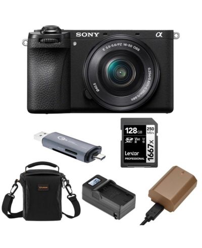 Sony Камера беззеркальная Alpha a6700 с объективом E PZ 16-50mm f/3.5-5.6 OSS и сумкой