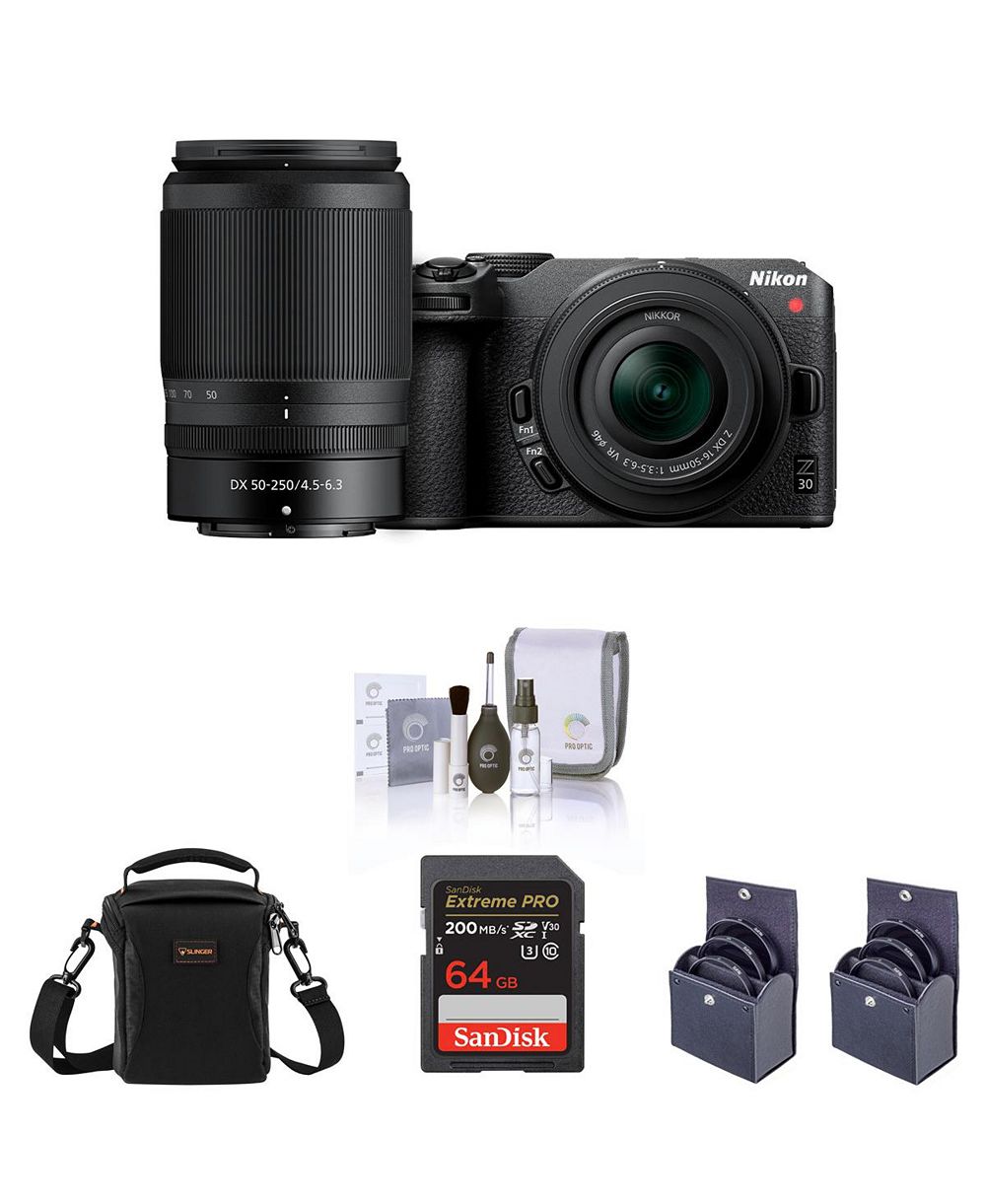 Nikon Z 30 Mirrorless Camera w/16-50mm  50-250mm Lens, With Included Value