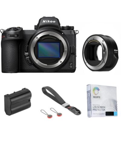 Беззеркальная камера Nikon Z 6II с адаптером крепления FTZ II, комплект с дополнительным аккумулятором, запястным ремнем и защитной пленкой для экрана