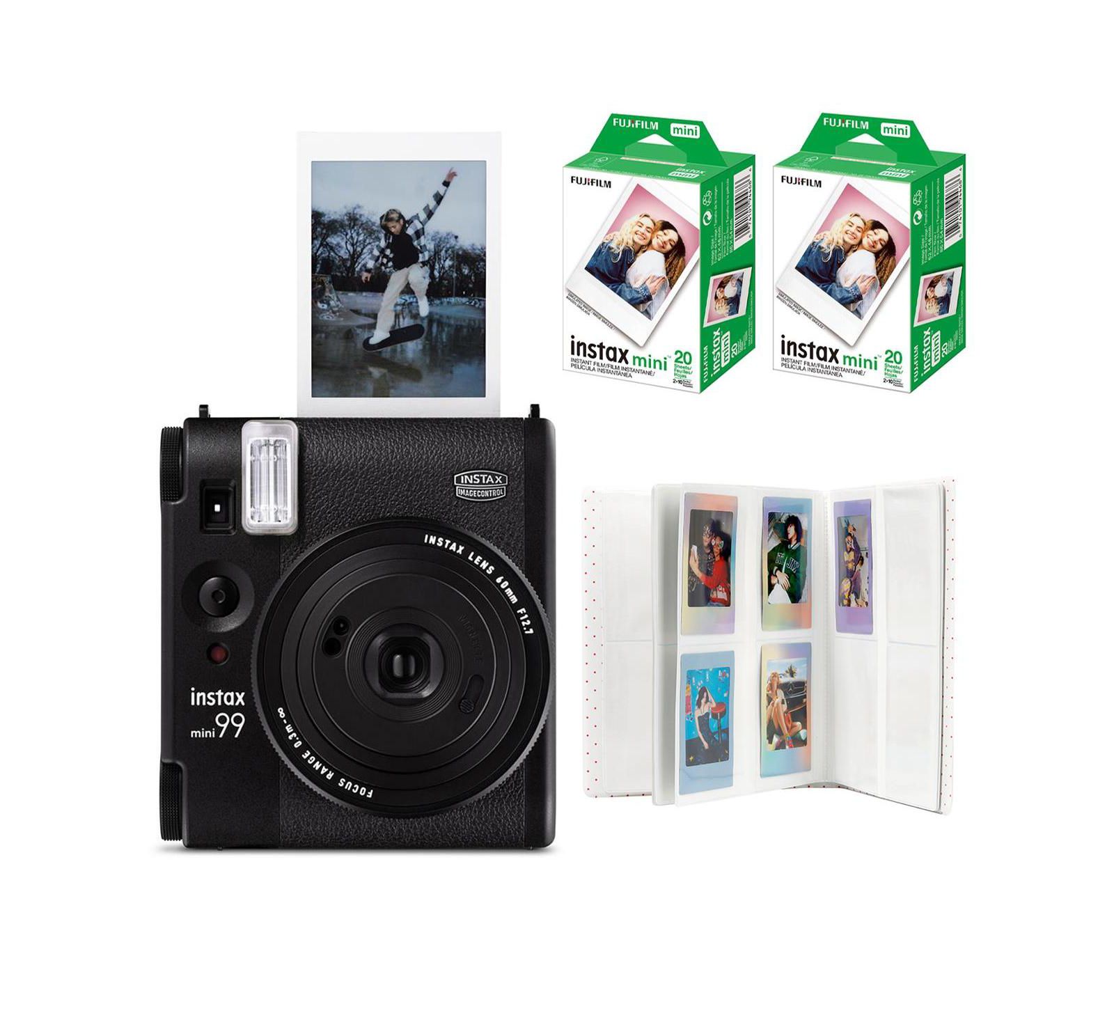 Фотоаппарат Fujifilm Instax Mini 99 Instant Film Camera, Matte Black, комплект с пленкой и альбомом