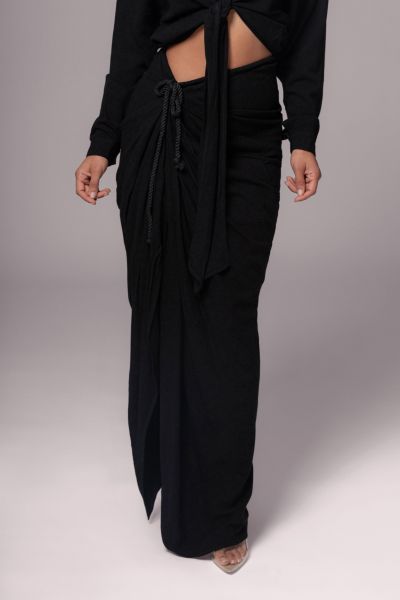 JLUXLABEL Women's Noelia Linen Slit Skirt